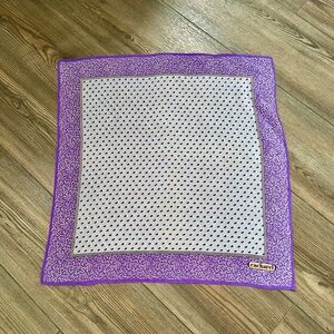 Gacharel Purple and White Polka Dot Scarf 20/20 inch